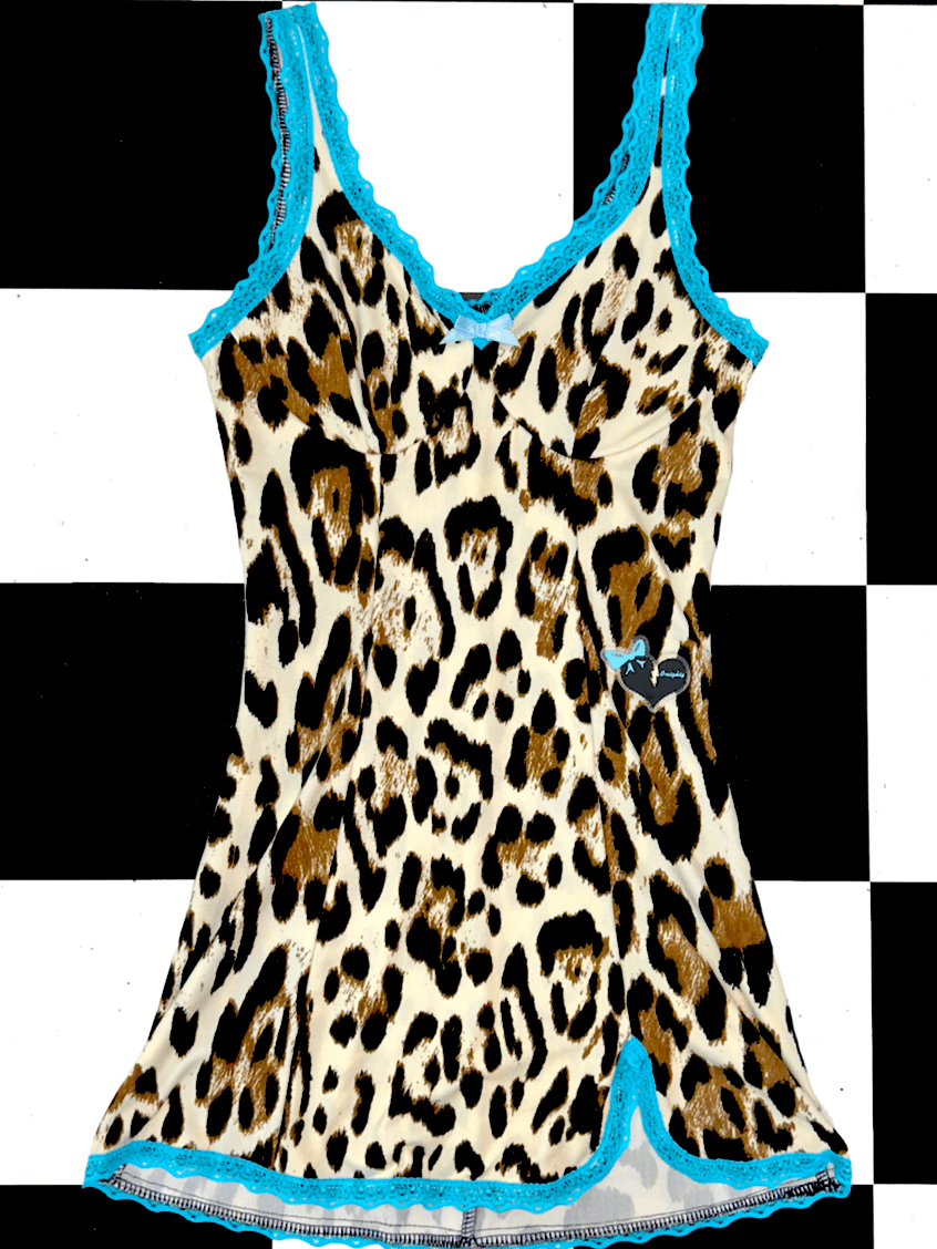 o'mighty DOLL LEOPARD DRESS IN BLUE LACE