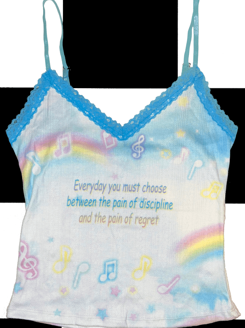 o'mighty EVERYDAY YOU MUST CHOOSE POINTELLE CAMI