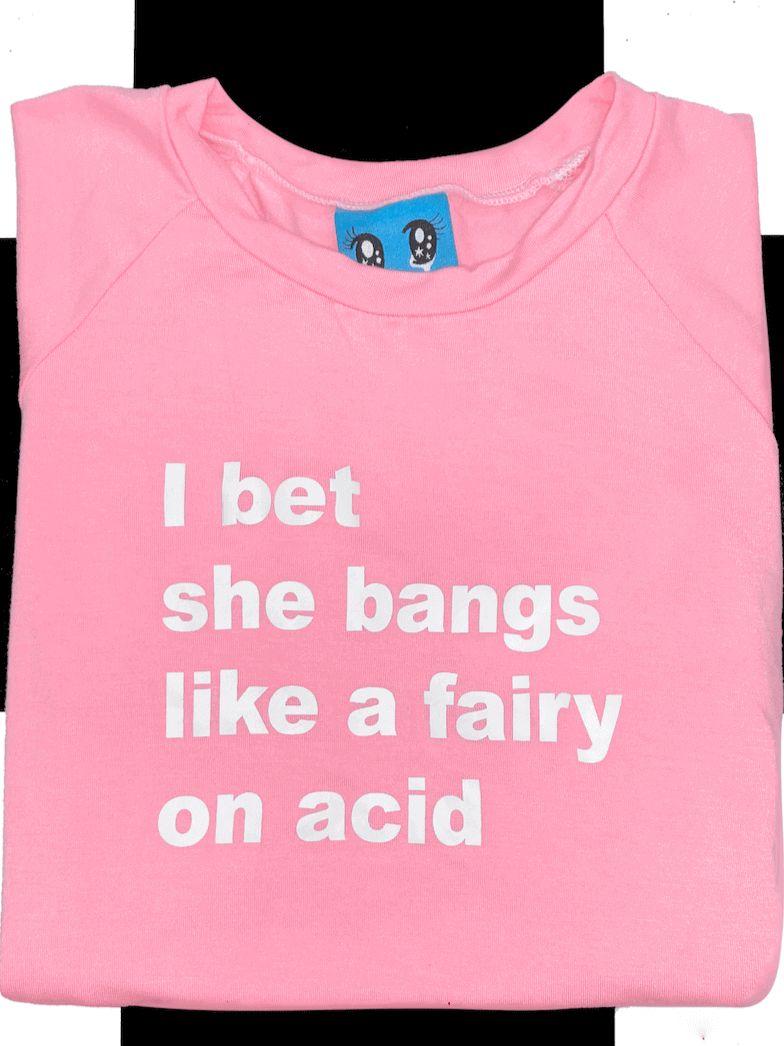 o'mighty FAIRY ON ACID BABY TEE IN PINK