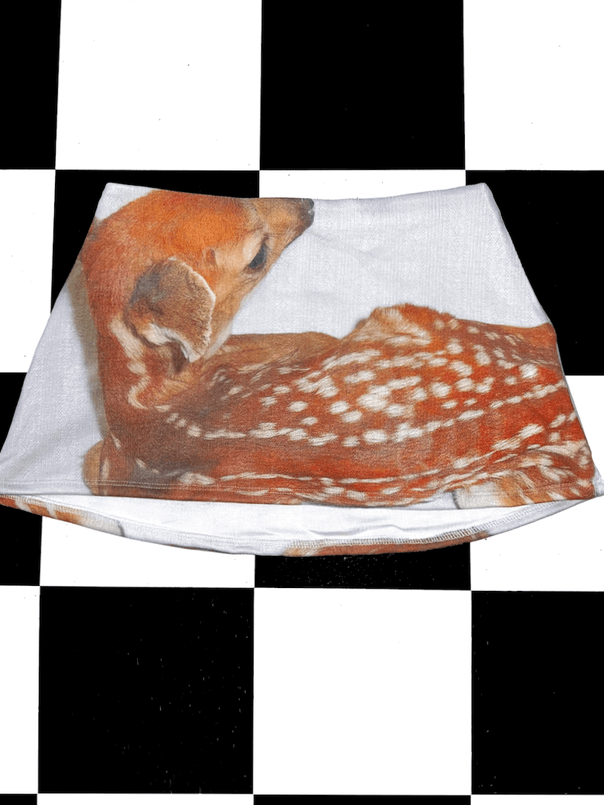 o'mighty FAWN POINTELLE MICRO SKIRT