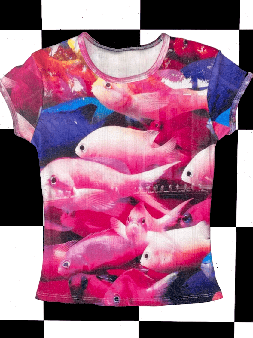 o'mighty FISHES POINTELLE TEE