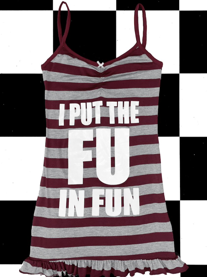 o'mighty FU STRIPED DRESS