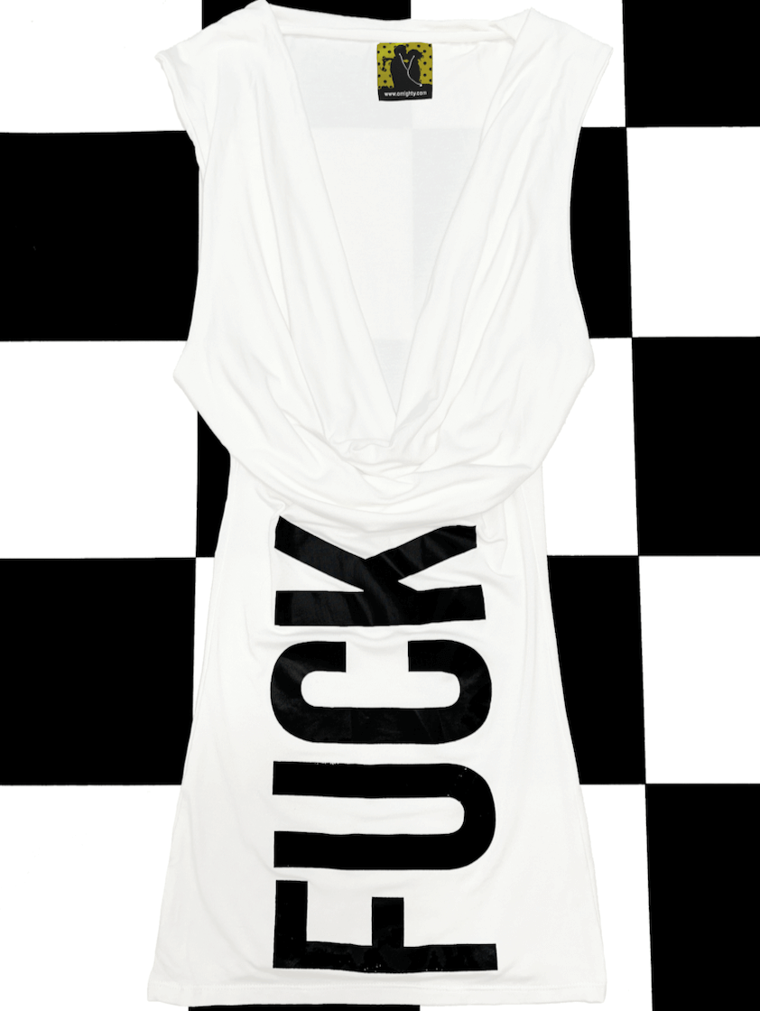 o'mighty FUCK COWL NECK DRESS