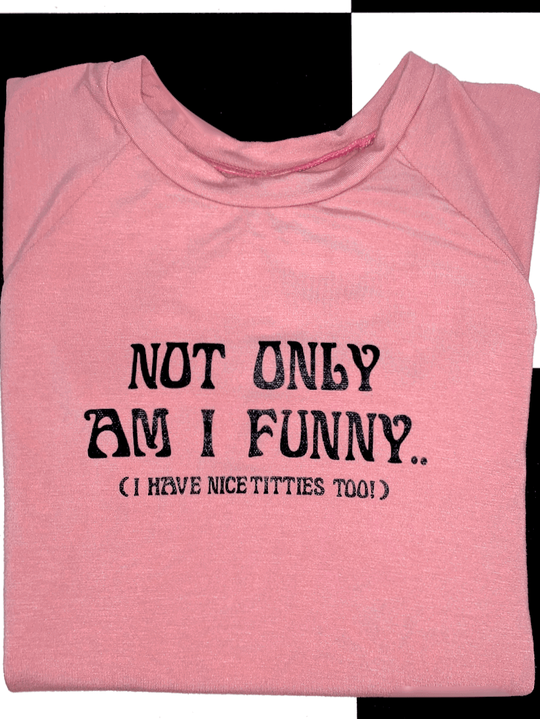 o'mighty FUNNY GORL BABY TEE IN BLUSH