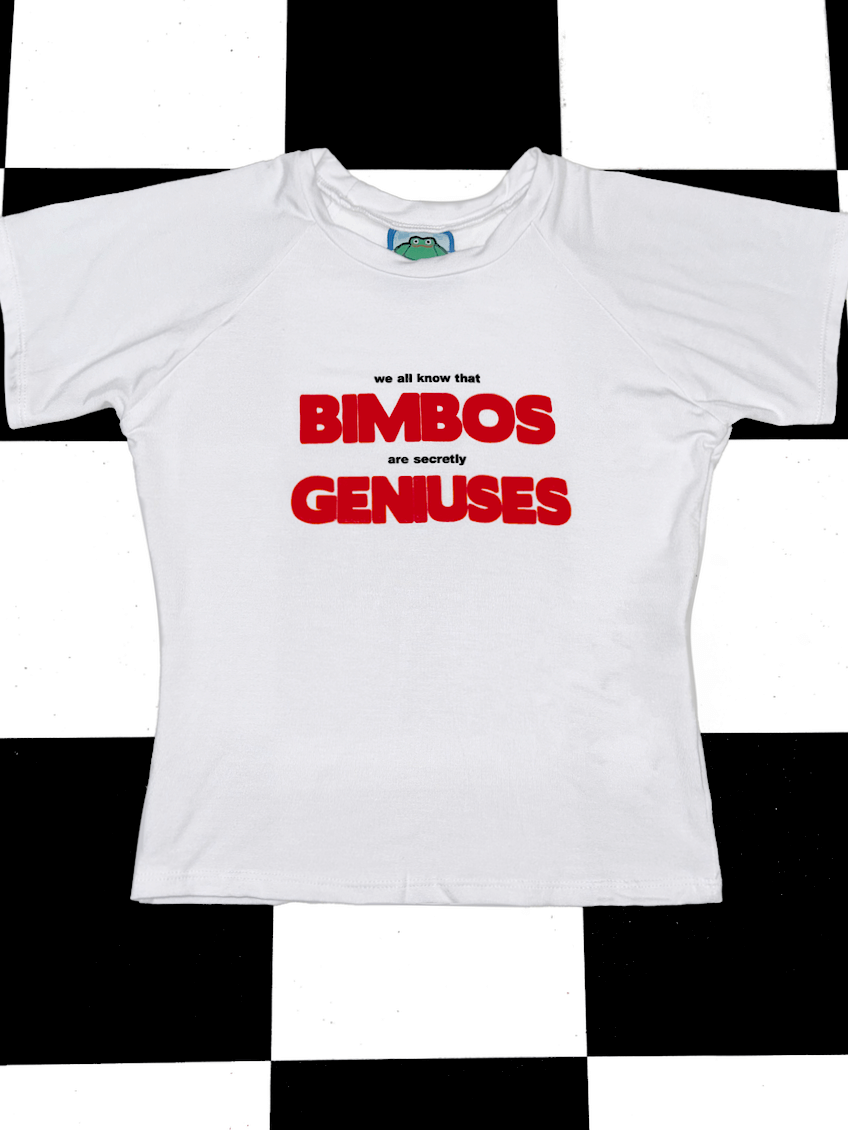 o'mighty GENIUS BABY TEE IN WHITE