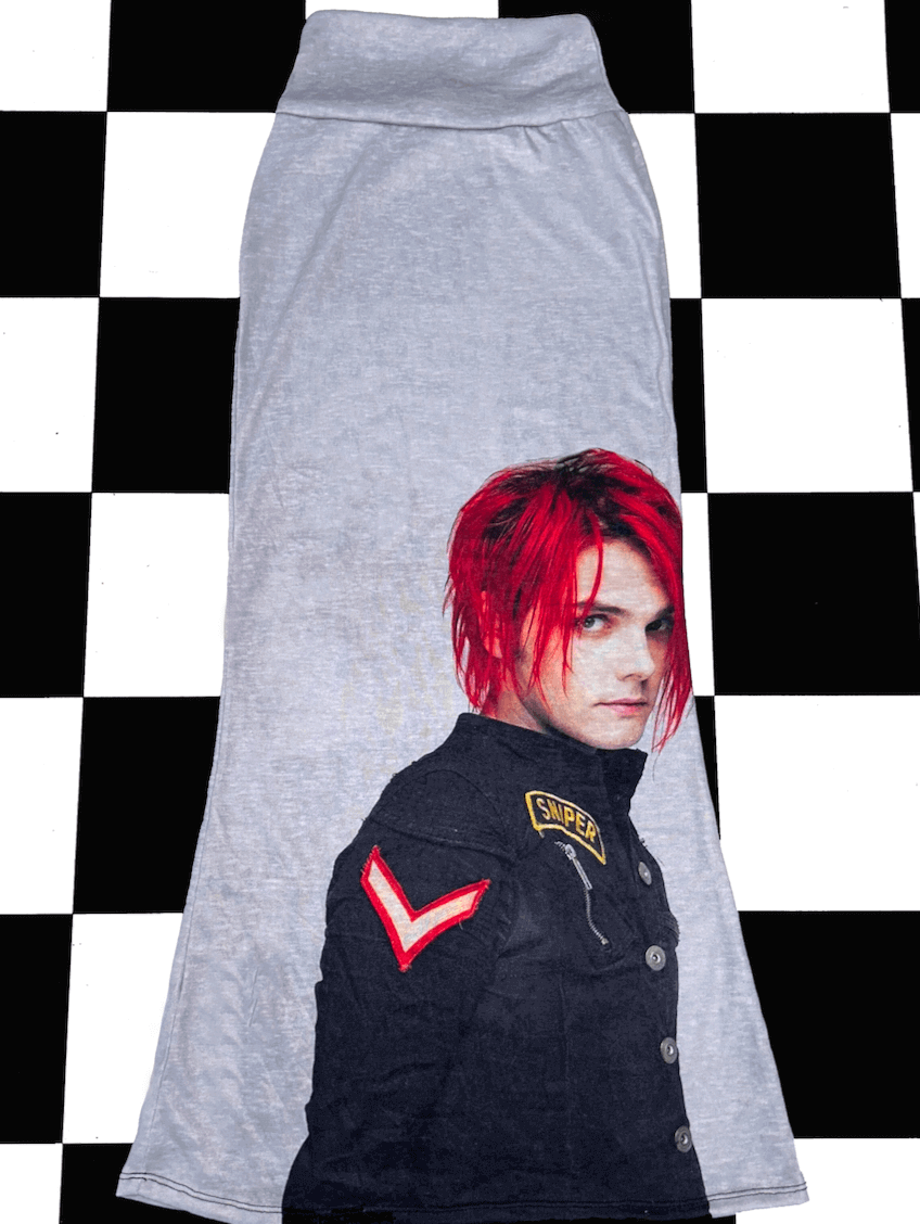 o'mighty GERARD WAY SLUB SKIRT IN GREY