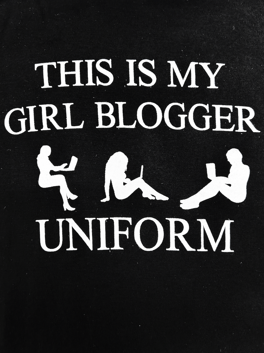 o'mighty GIRL BLOGGER BABY TEE IN BLACK