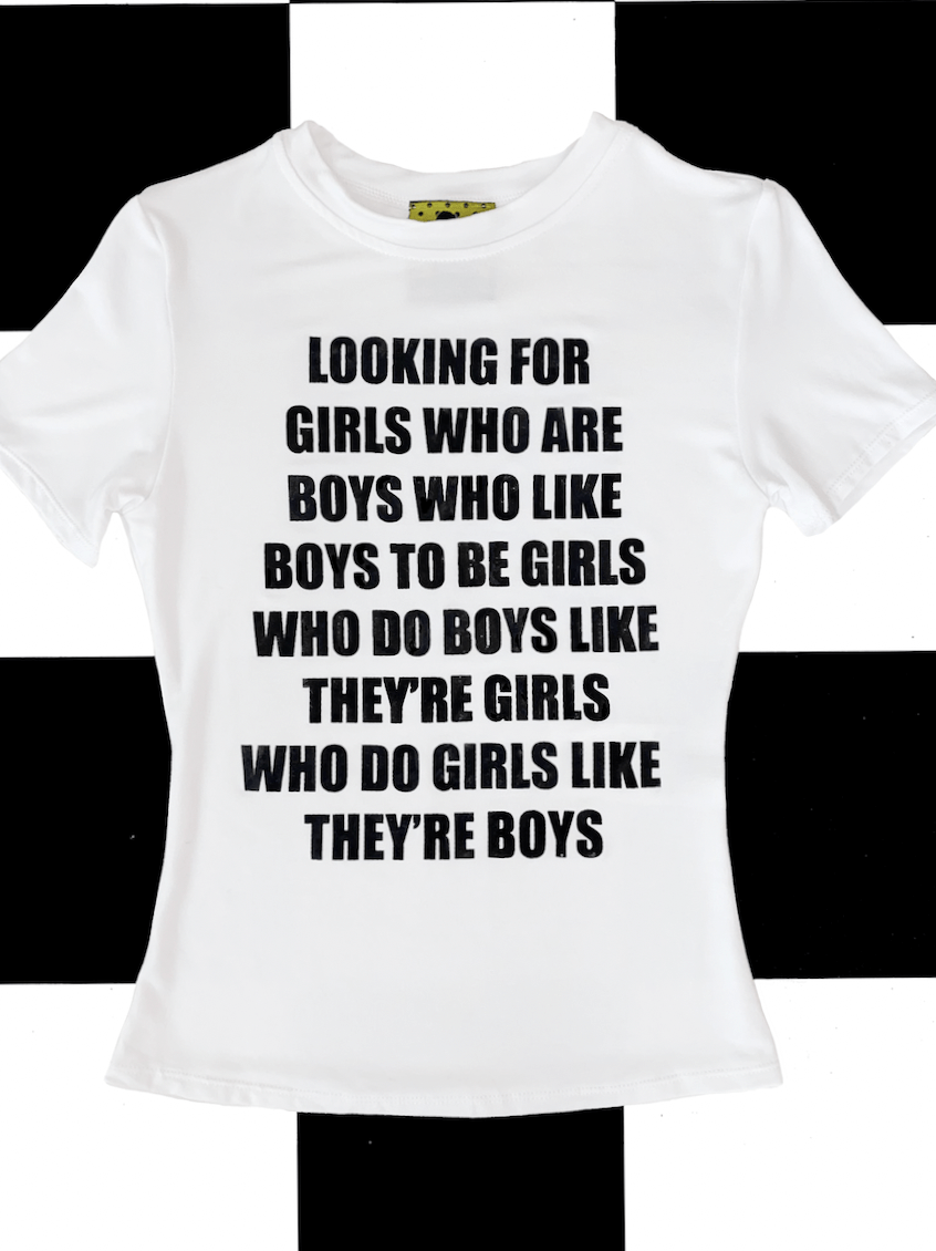 o'mighty GIRLS AND BOYS BABY TEE IN WHITEBLACK