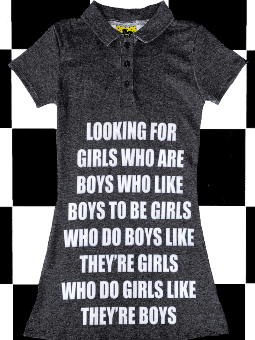 o'mighty GIRLS AND BOYS POLO DRESS IN BLACK