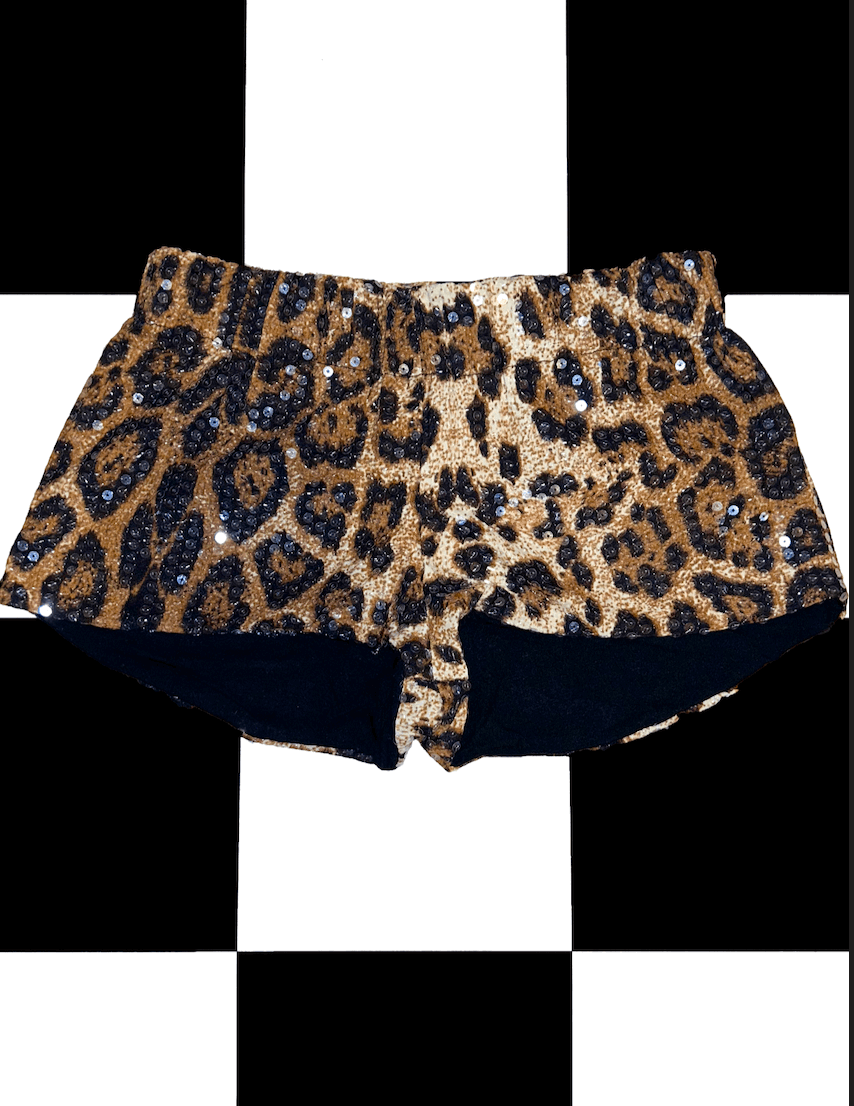 o'mighty GLITTORIS BOYSHORT IN BROWN LEOPARD