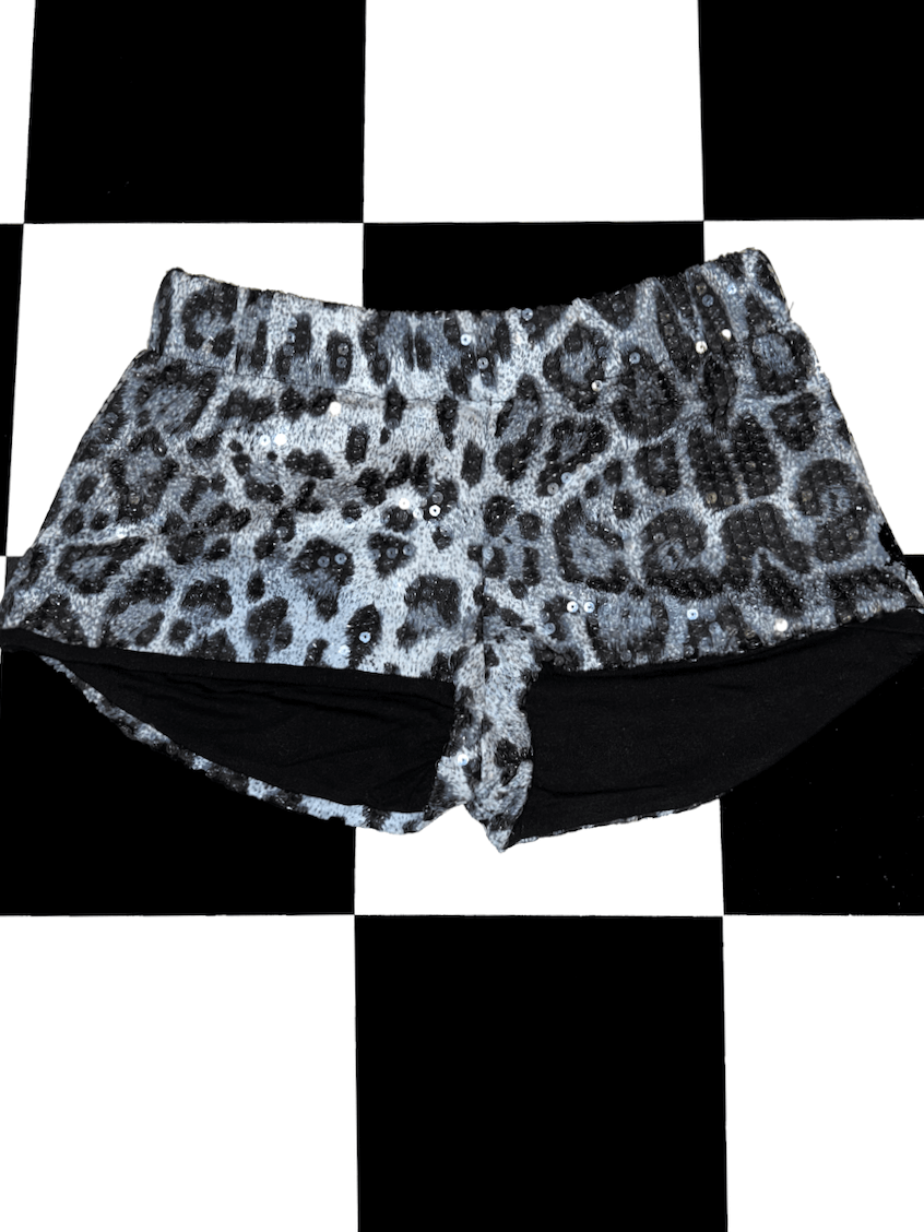 o'mighty GLITTORIS BOYSHORT IN SNOW LEOPARD
