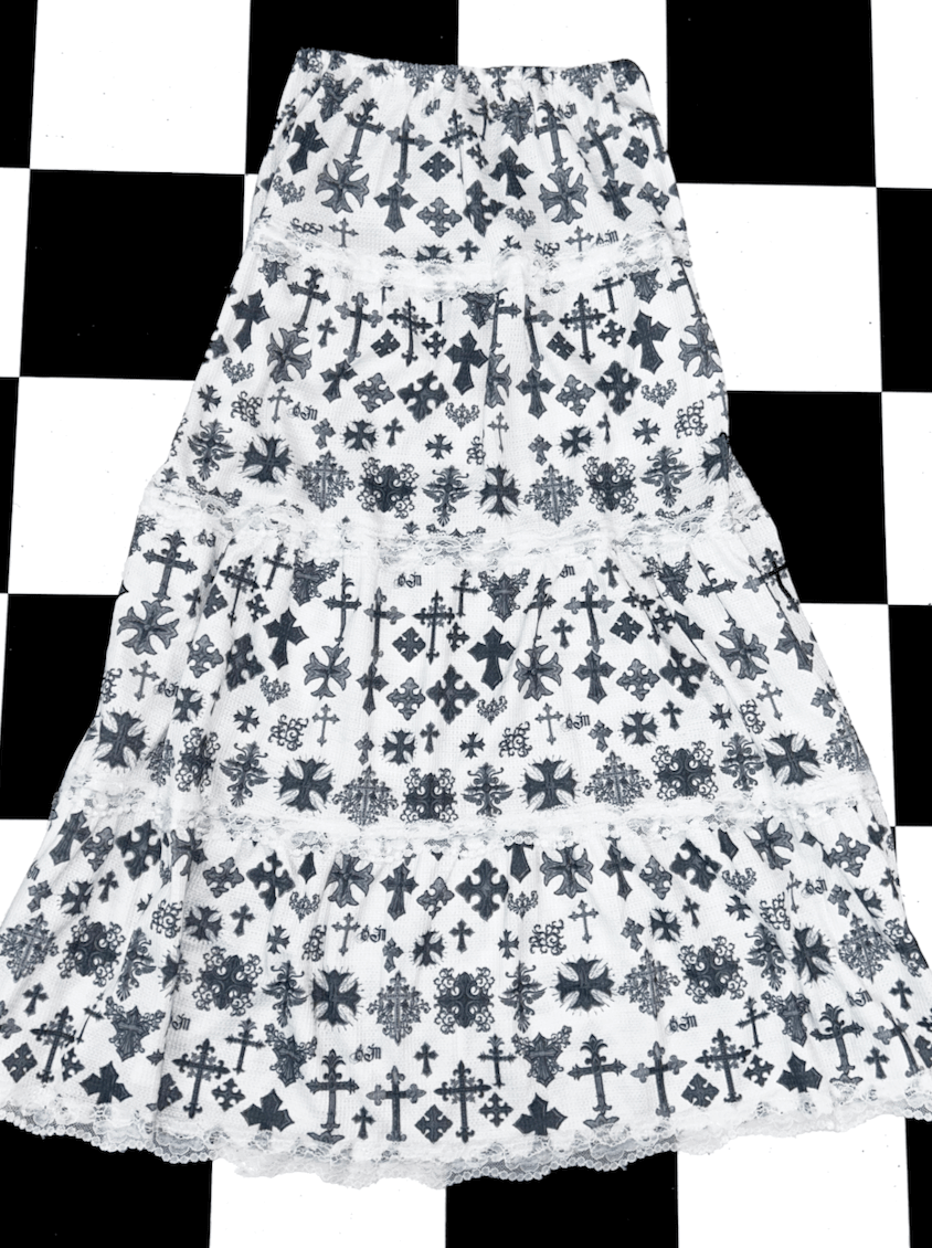 o'mighty GOTH GIRL WAFFLE LONG SKIRT