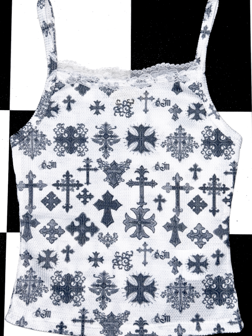 o'mighty GOTH GIRL WAFFLE TANK