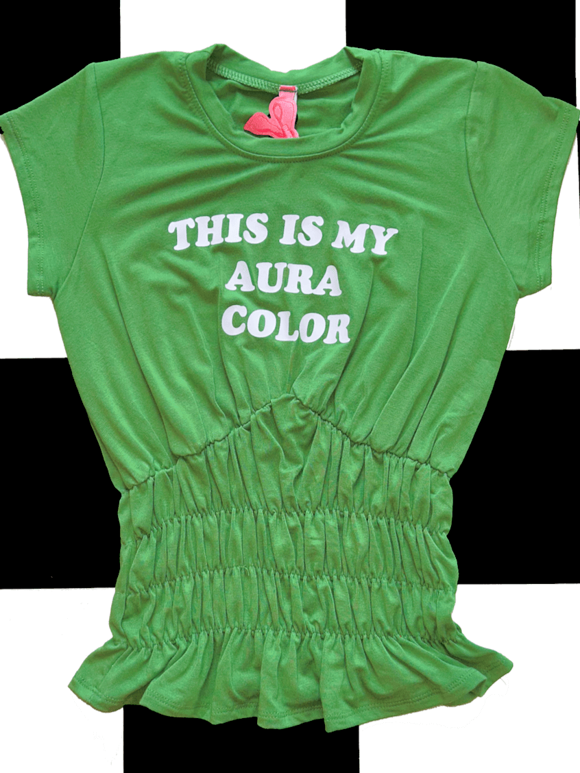 o'mighty GREEN AURA SCRUNCHIE TEE