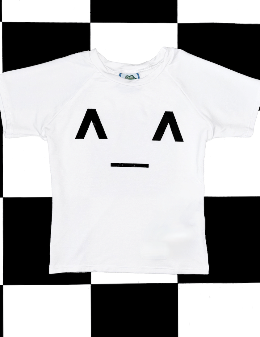 o'mighty HAPPI BABY TEE IN WHITE