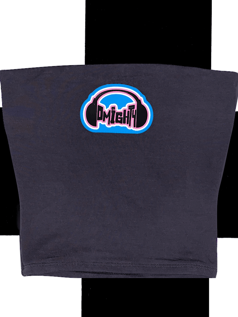 o'mighty HEADPHONE BOOB TUBE IN ASPHALT