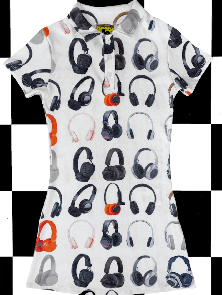 o'mighty HEADPHONES POLO DRESS