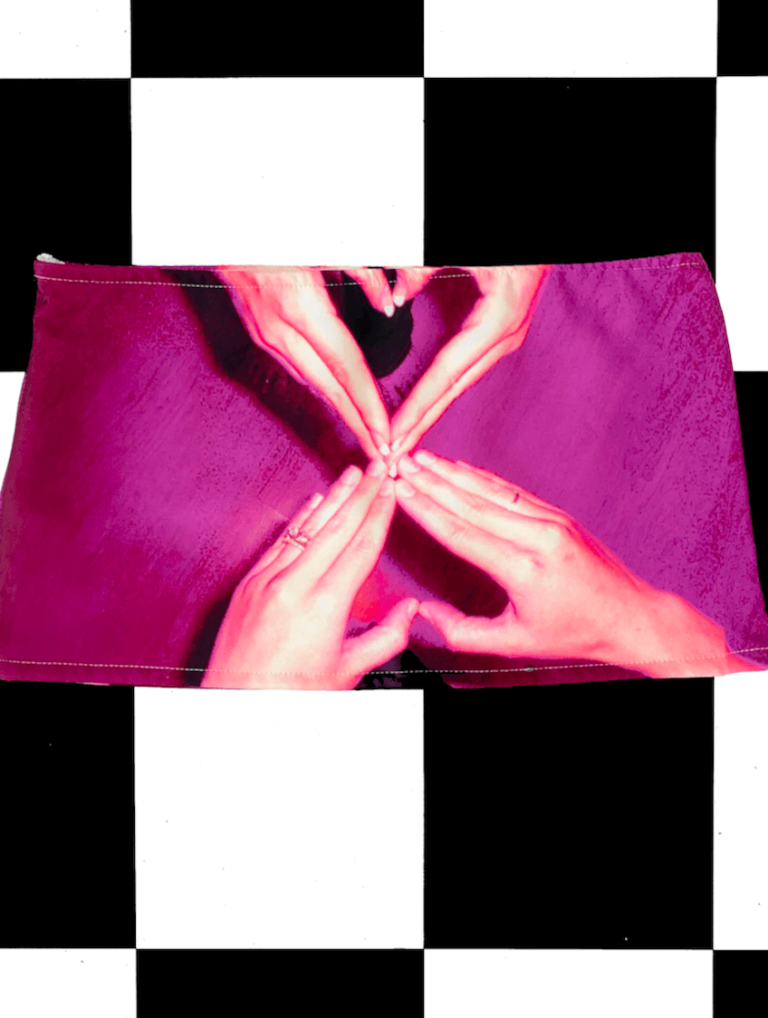 o'mighty HEART HANDS IN PURPLE