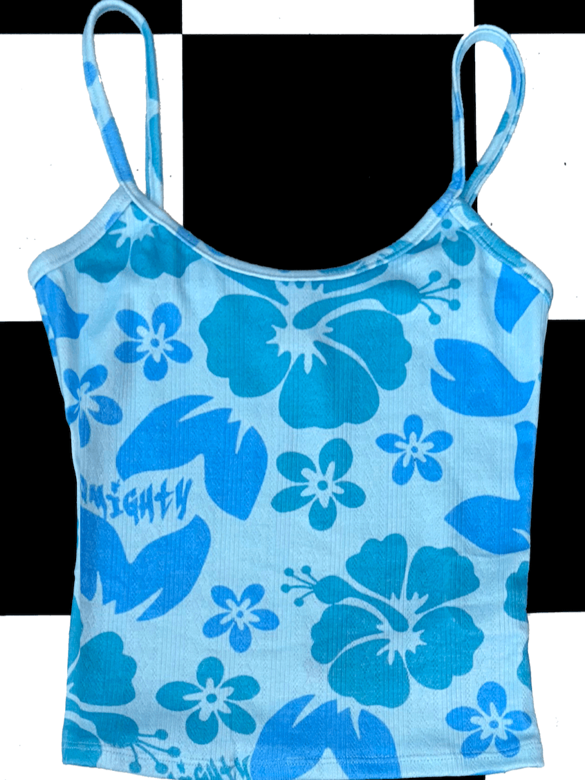 o'mighty HIBISCUS POINTELLE CAMI IN BLUE
