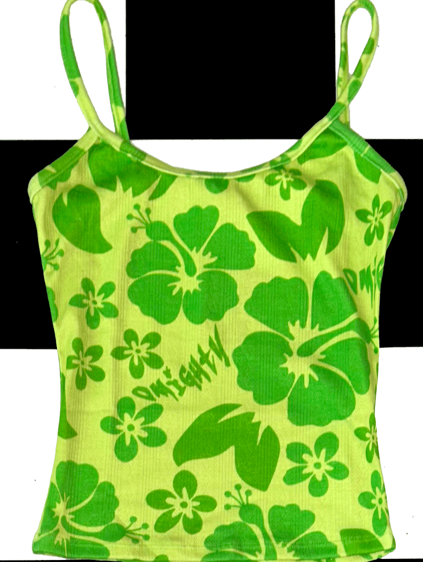o'mighty HIBISCUS POINTELLE CAMI IN GREEN