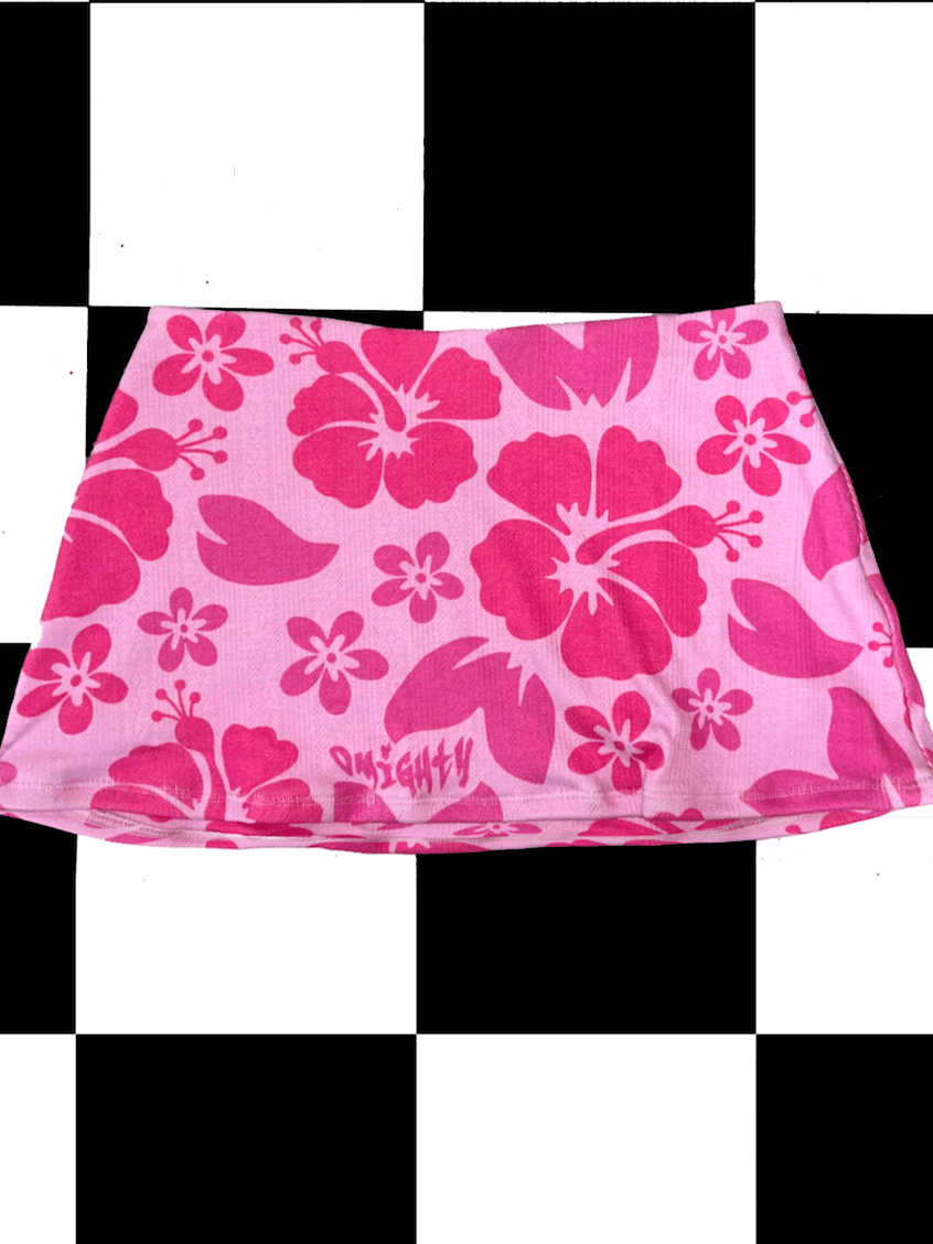 o'mighty HIBISCUS POINTELLE MICRO SKIRT IN PINK