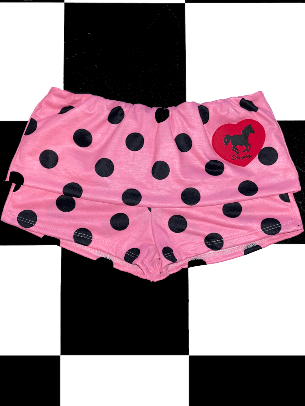 o'mighty HORSE BOYSHORT IN BARBIE POLKA