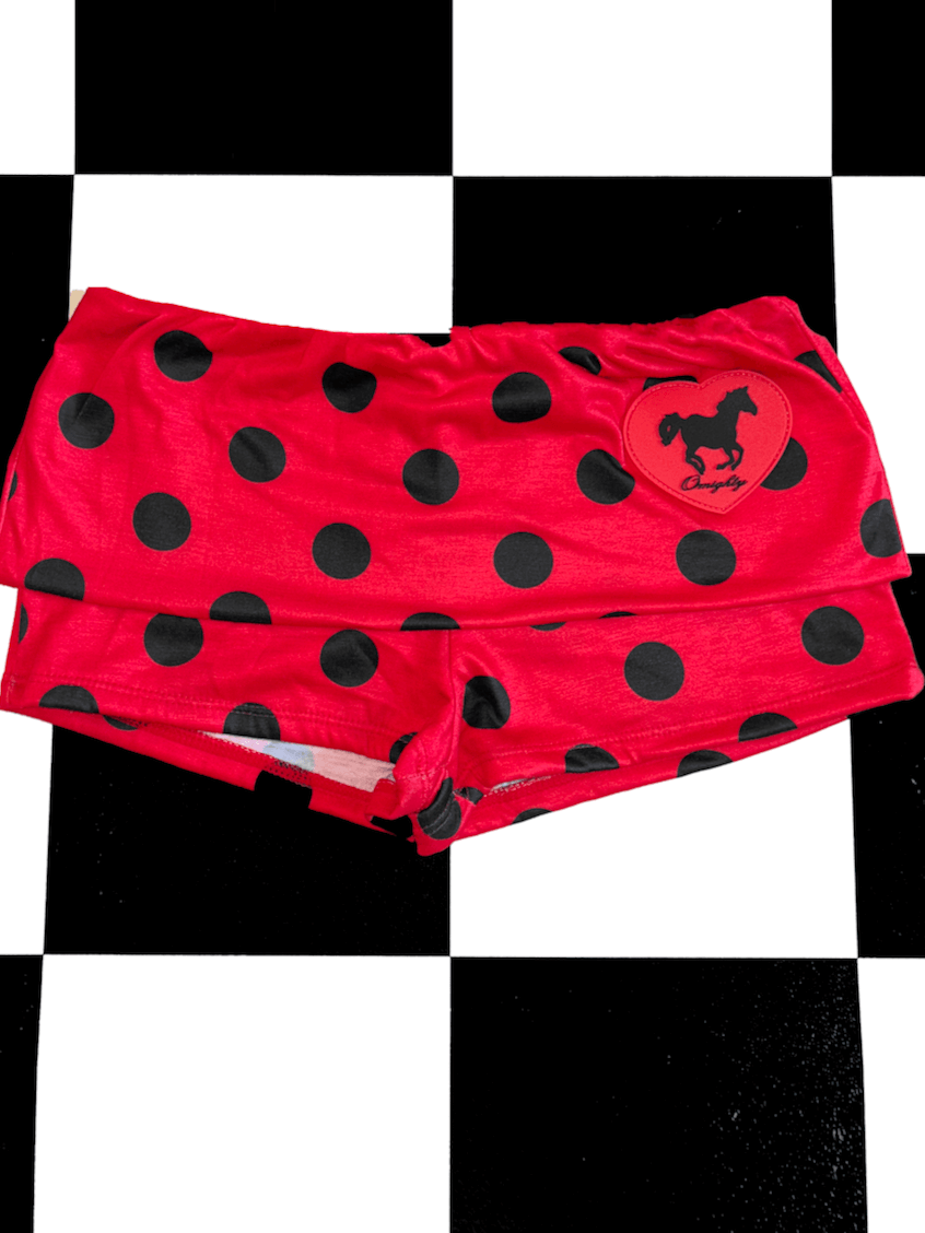 o'mighty HORSE BOYSHORT IN ROSE POLKA