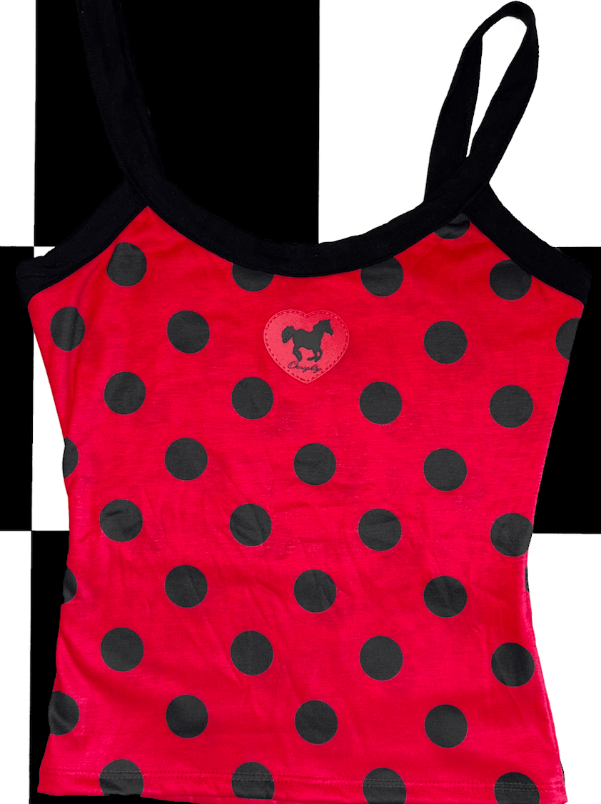 o'mighty HORSE CAMI IN ROSE POLKA