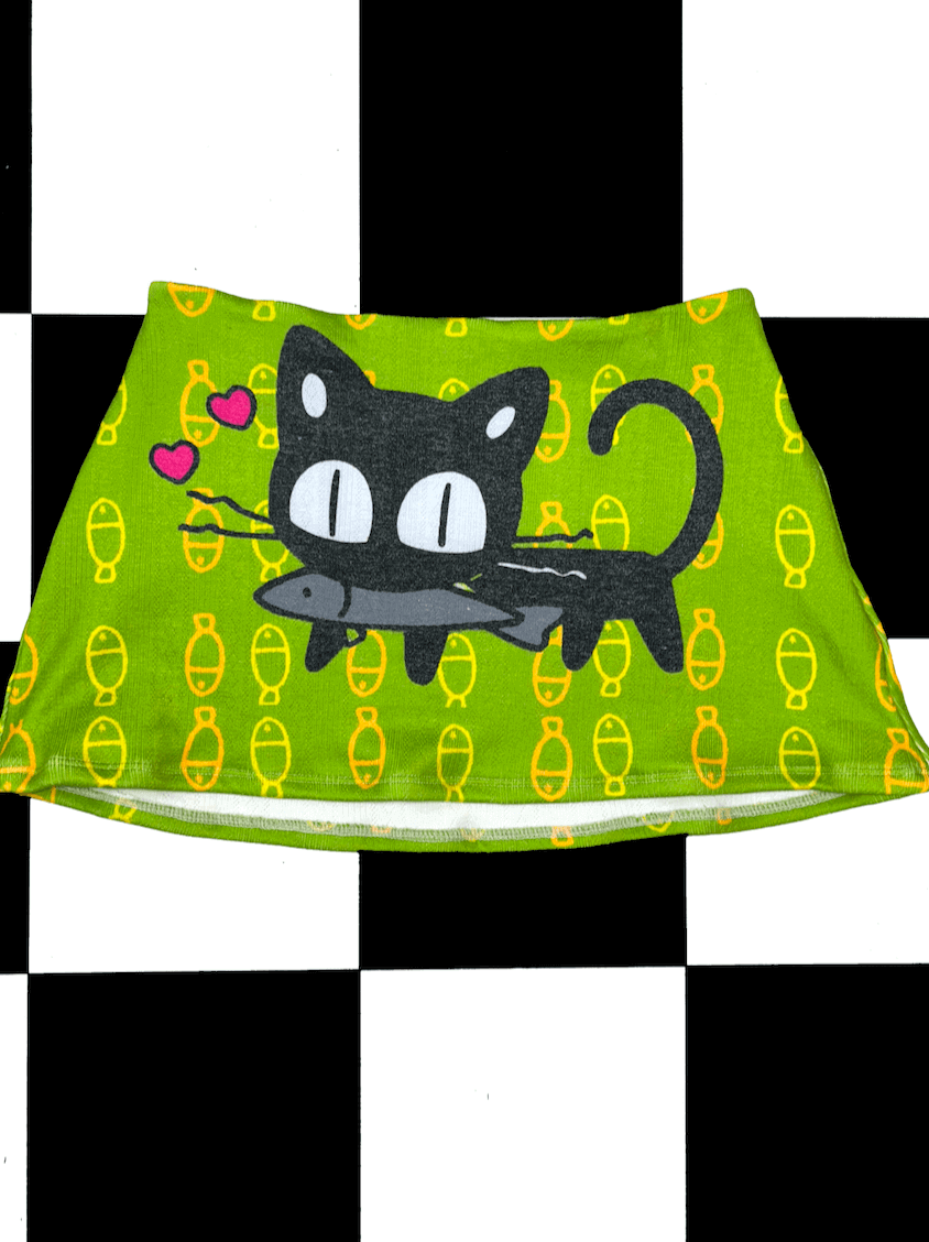 o'mighty HUNGRY KITTY POINTELLE MICRO SKIRT