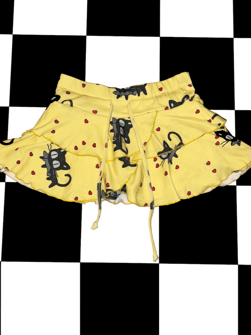 o'mighty HUNGRY KITTY POINTELLE SKORT IN BUTTER