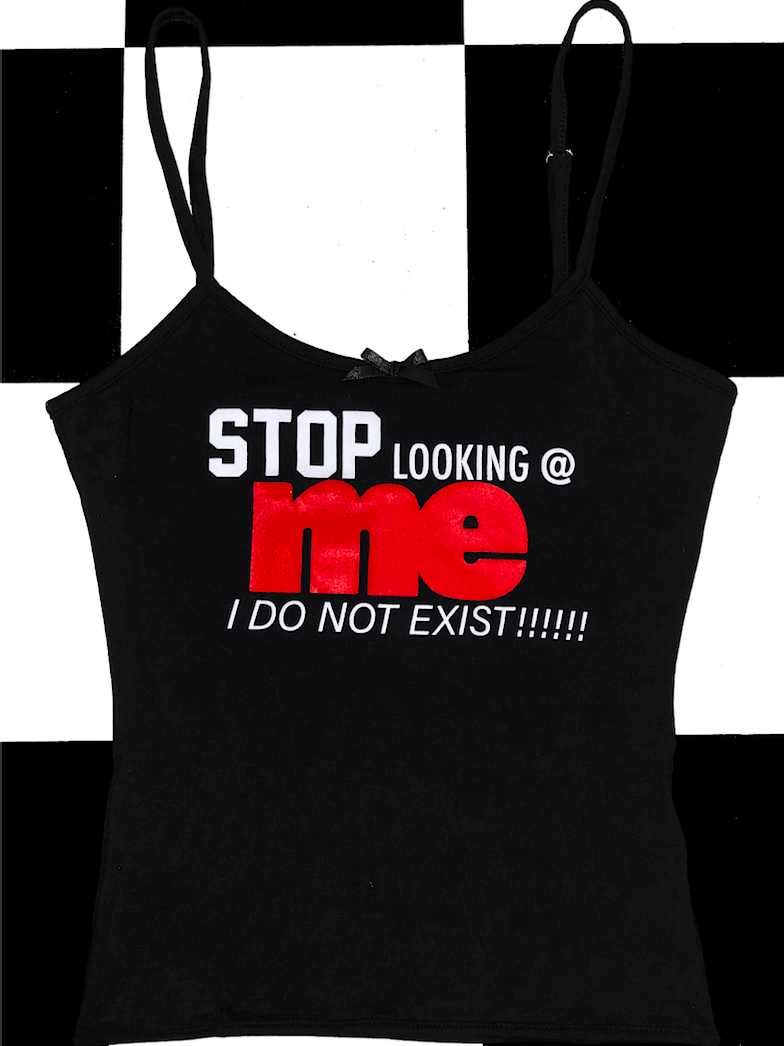 o'mighty I DO NOT EXIST FITTED TANK IN BLACK