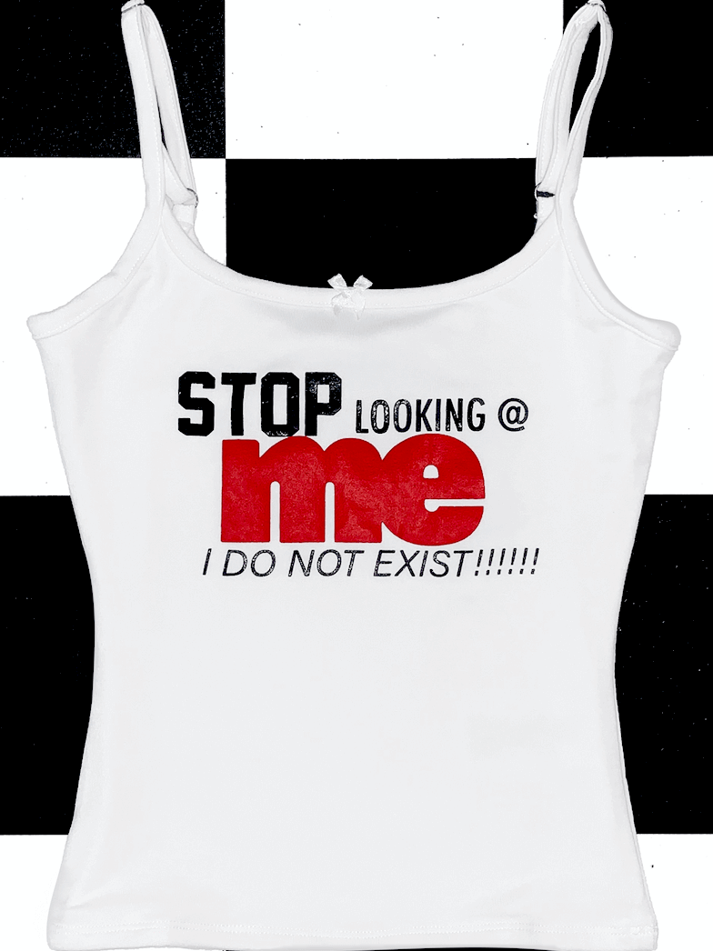 o'mighty I DO NOT EXIST FITTED TANK IN WHITE