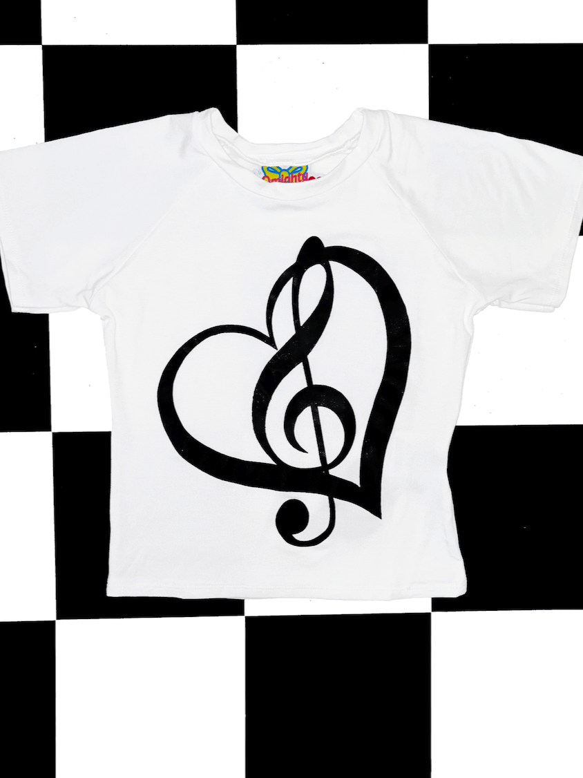 o'mighty I HEART MUSIC BABY TEE