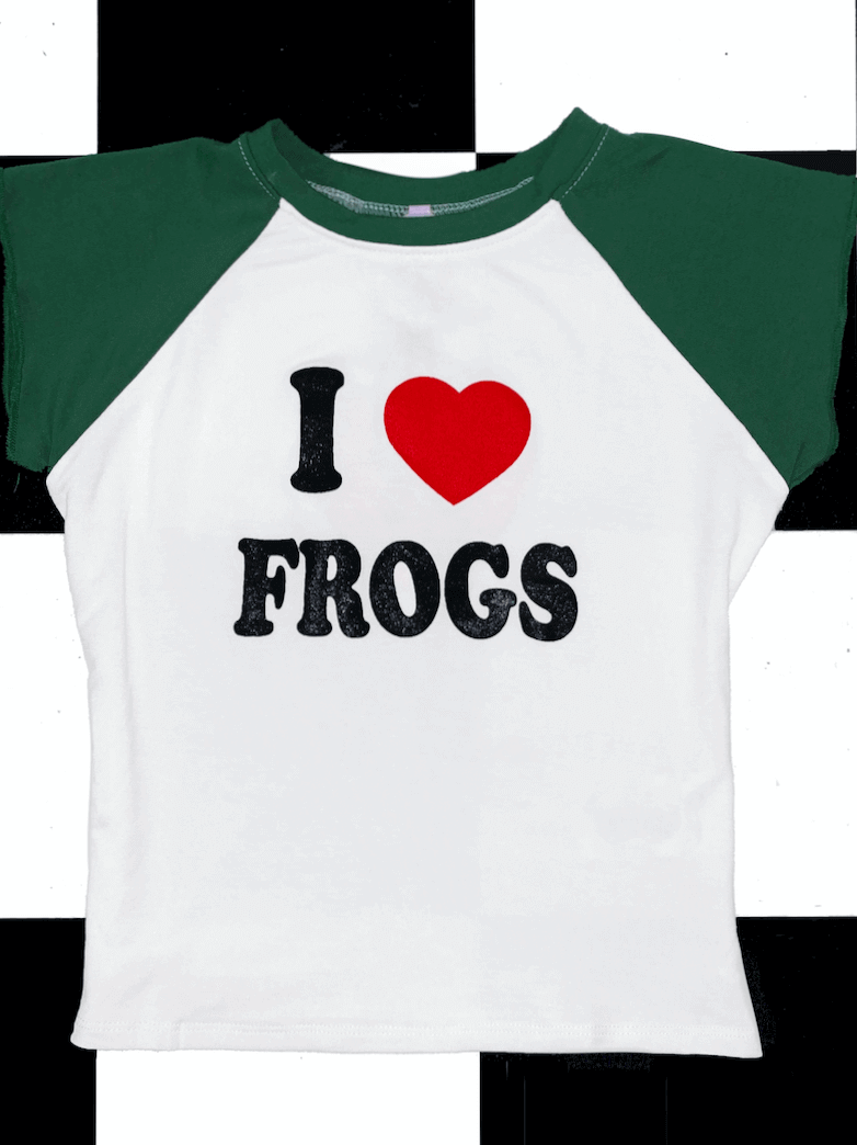 o'mighty I LOVE FROGS IN WHITE