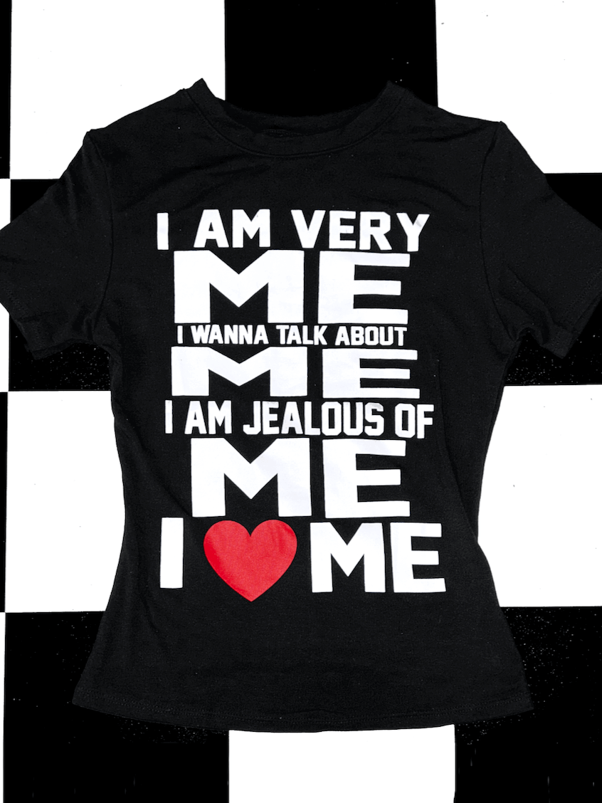 o'mighty I LOVE ME BABY TEE IN BLACK