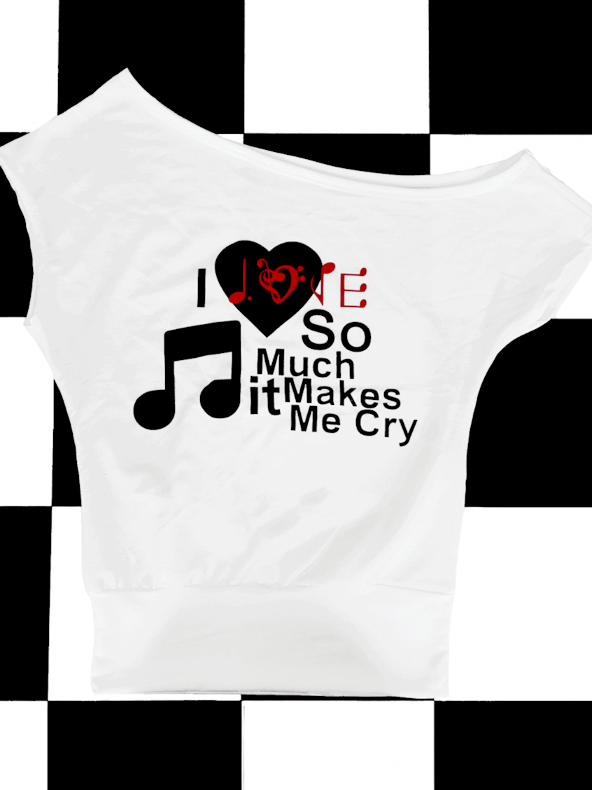 o'mighty I LOVE MUSIC OFF SHOULDER