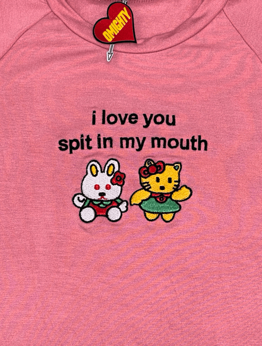 o'mighty I LOVE YOU BABY TEE IN BLUSH