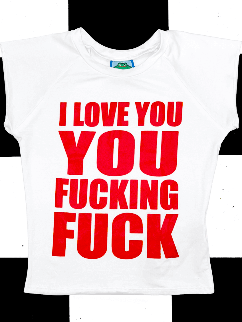 o'mighty I LOVE YOU BABY TEE IN WHITE