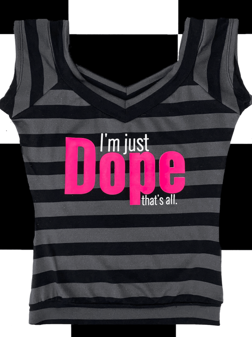 o'mighty IM JUST DOPE STRIPED TOP