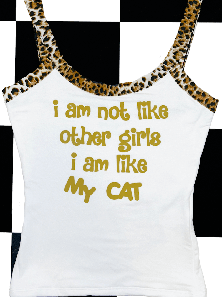 o'mighty IM LIKE MY CAT LEOPARD CAMI