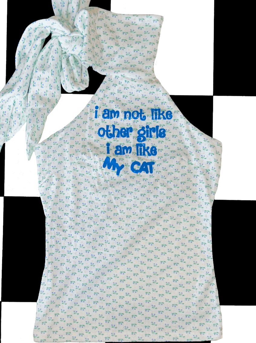 o'mighty IM LIKE MY CAT POINTELLE TANK