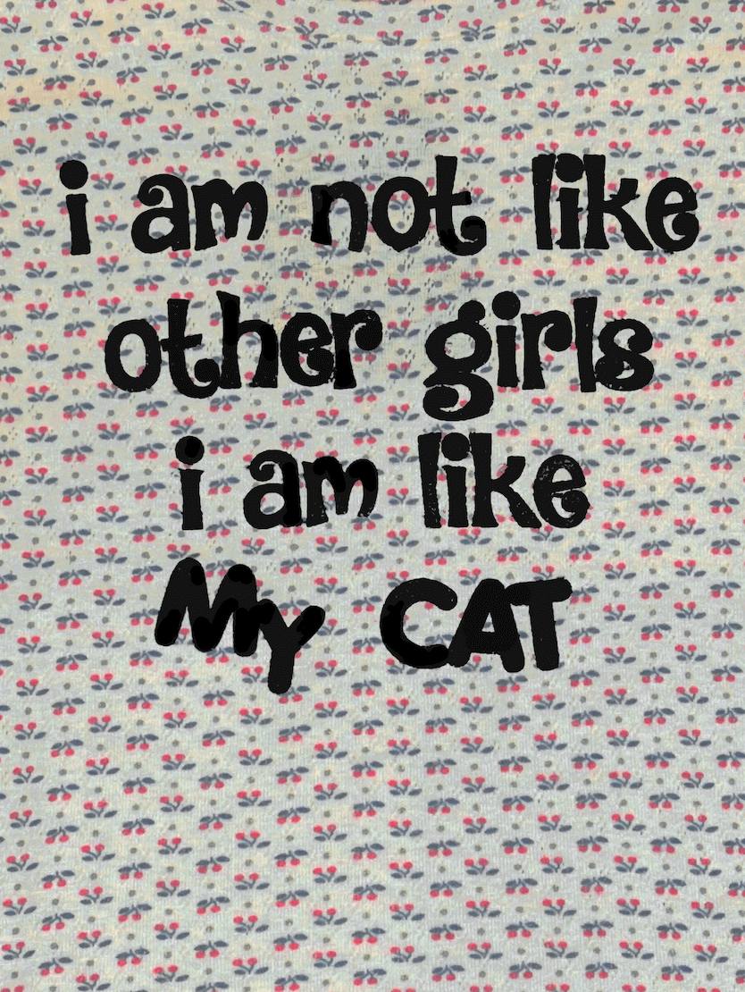 o'mighty IM LIKE MY CAT POINTELLE TEE