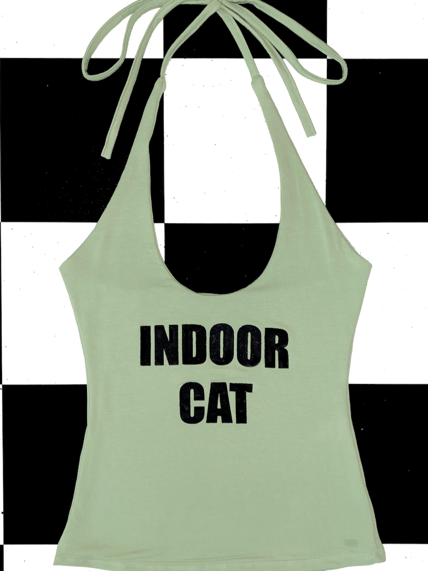 o'mighty INDOOR CAT HALTER IN GREEN