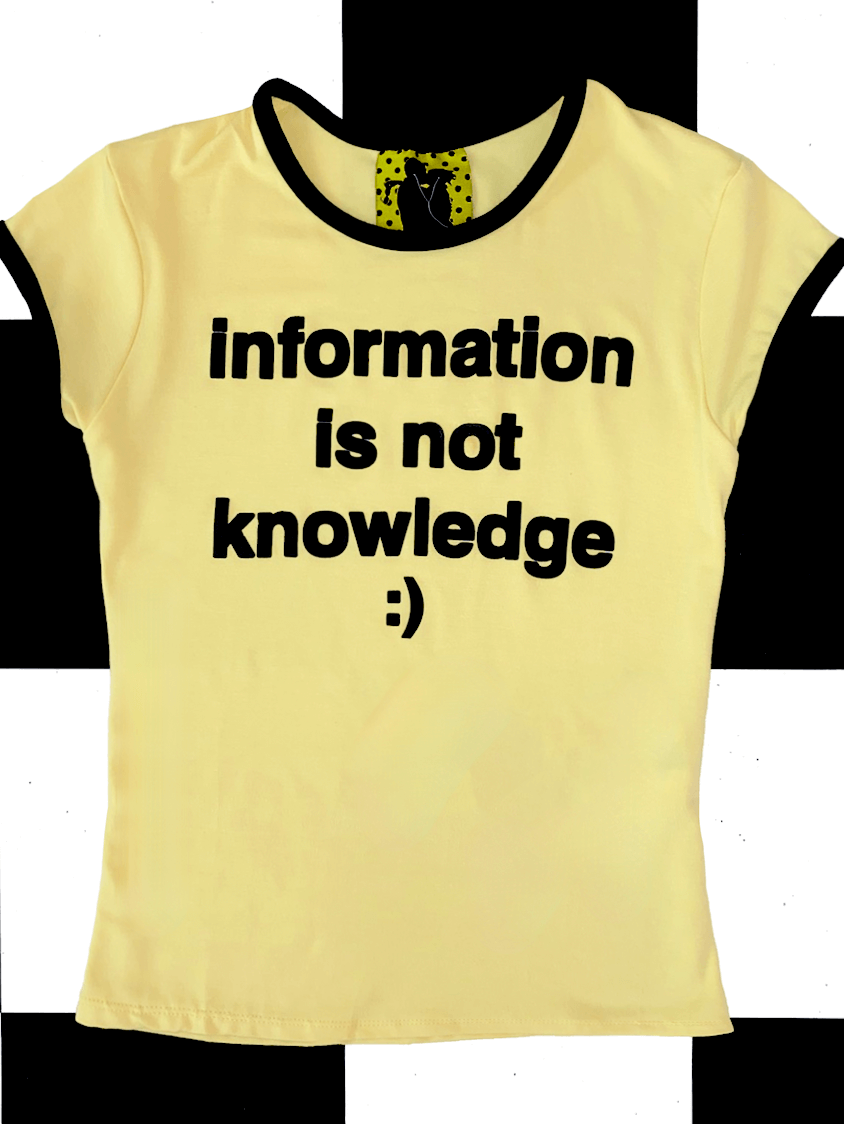 o'mighty INFORMATION RINGER TEE