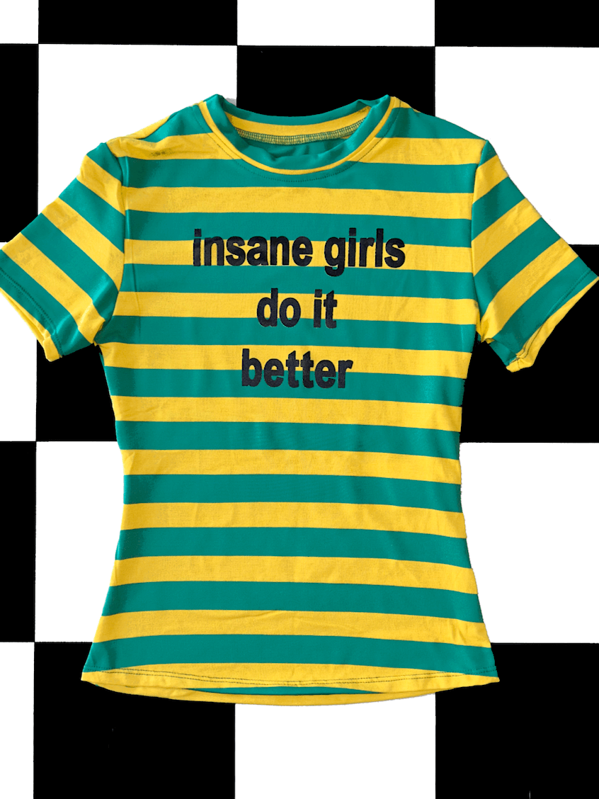o'mighty INSANE GIRLS STRIPED BABY TEE