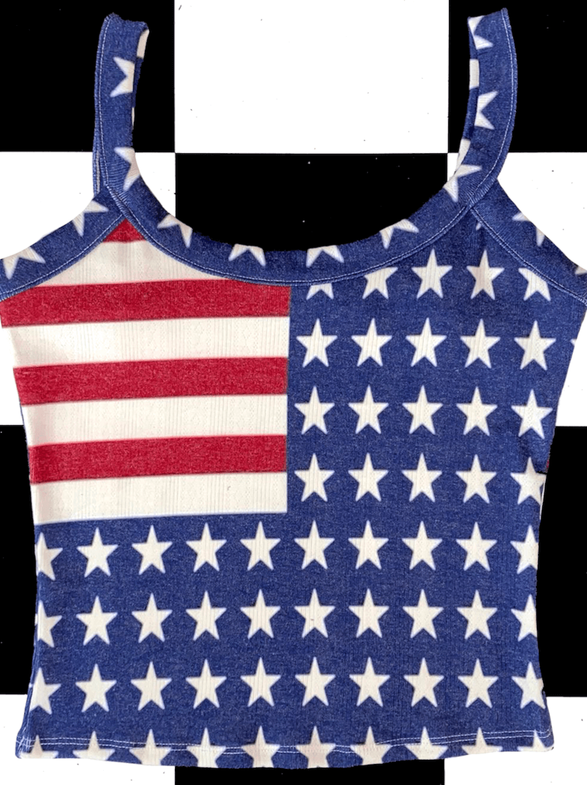 o'mighty INVERTED FLAG POINTELLE CAMI