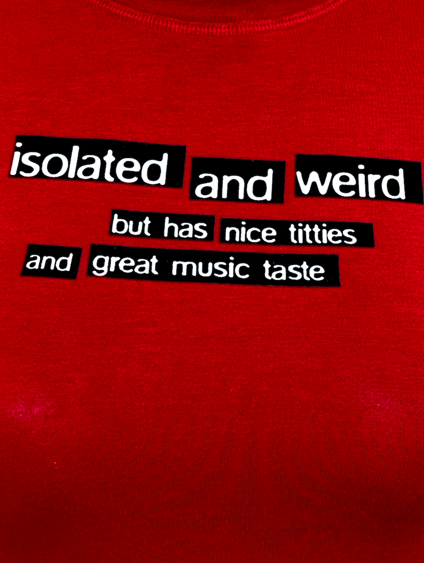 o'mighty ISOLATED AND WEIRD BABY TEE IN RED