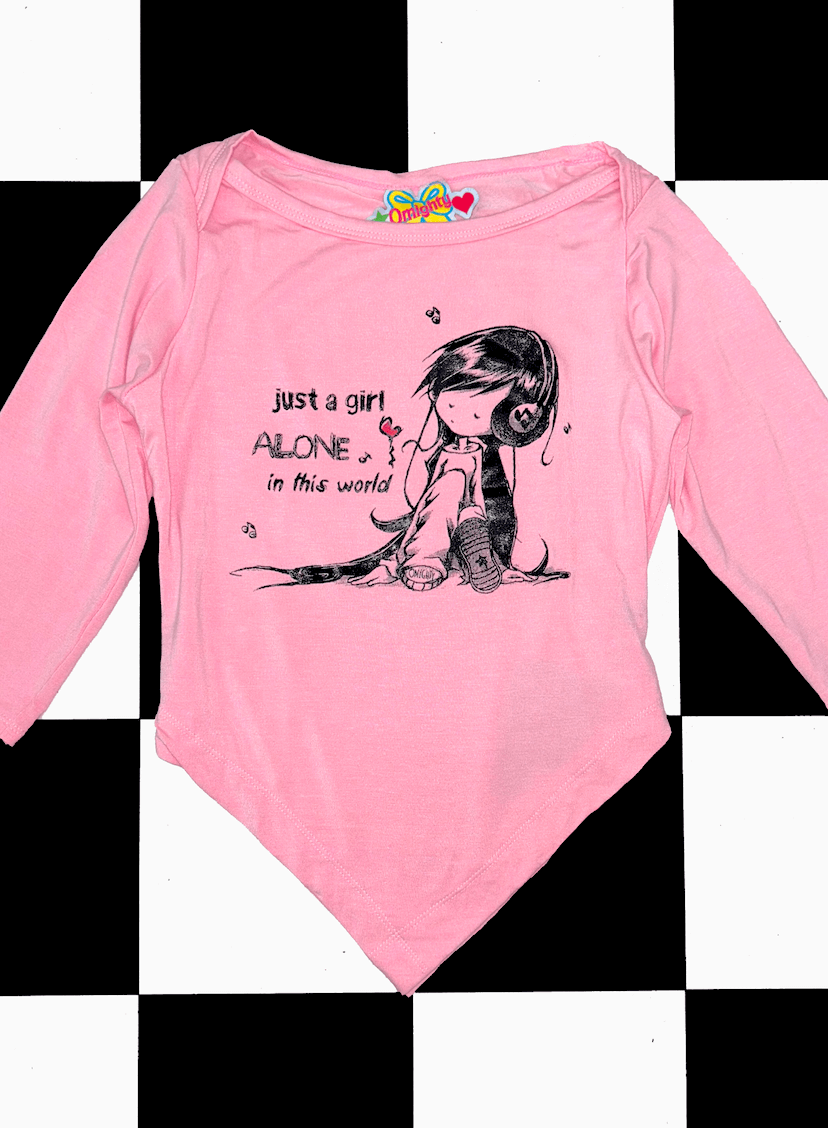 o'mighty JUST A GIRL PINK TOP