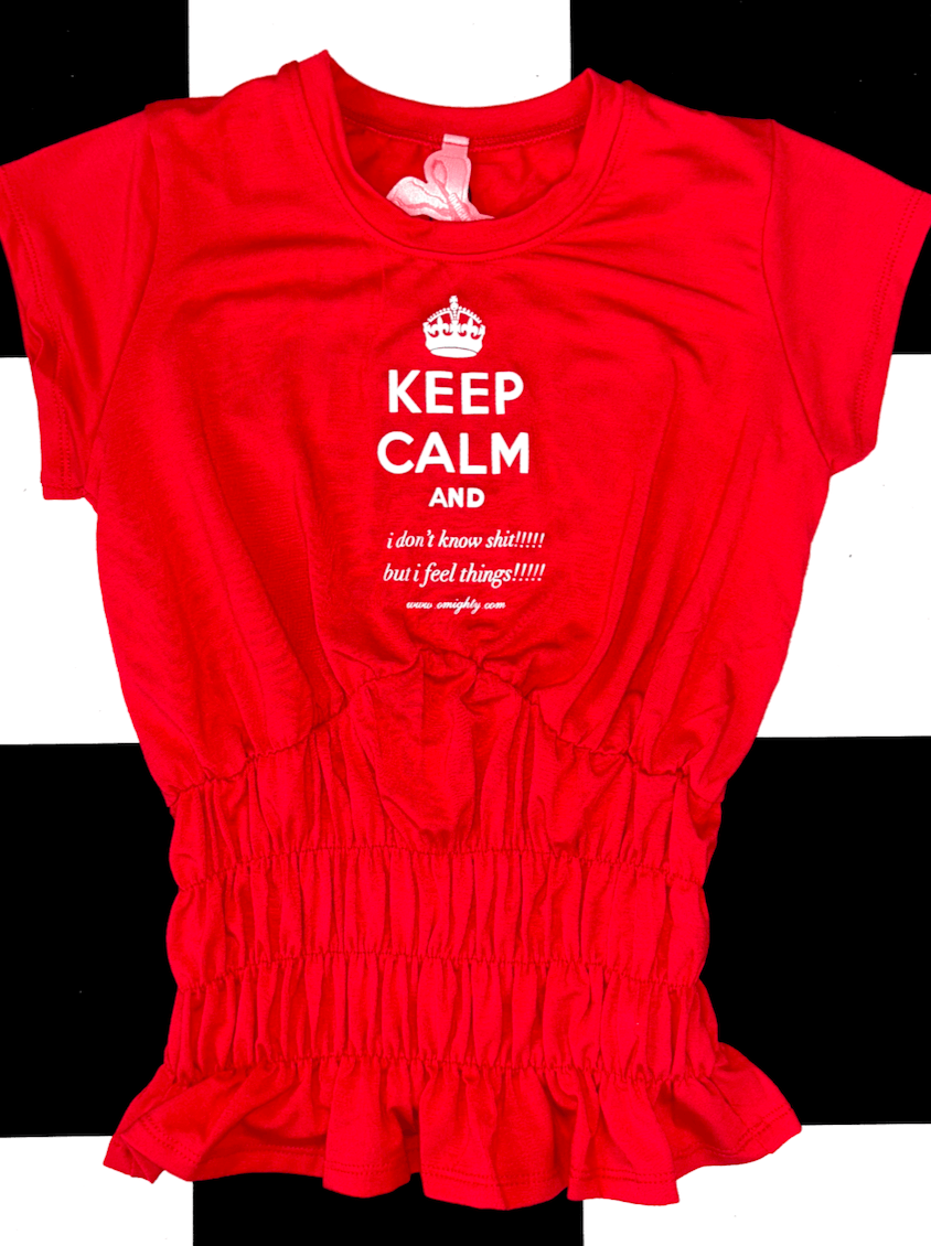 o'mighty KEEP CALM BOOBIE SCRUNCHIE TEE