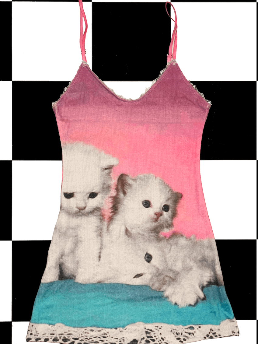 o'mighty KITTIES POINTELLE DRESS